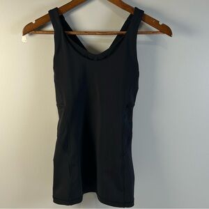 Lululemon Black Stash N Run Tank Top Built In Bra NO PADS Women’s Size 4